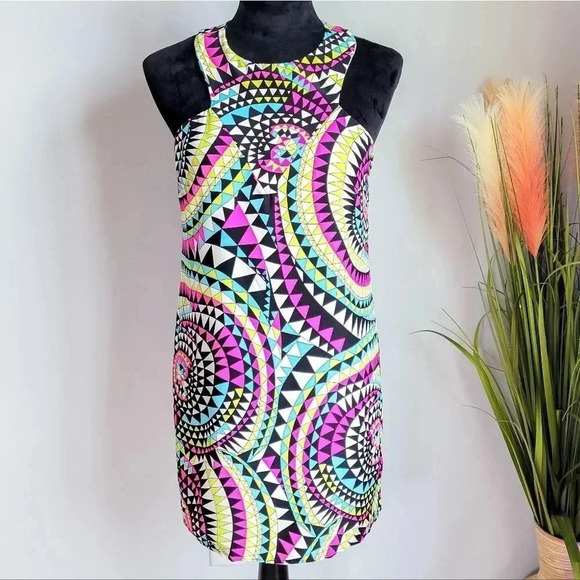 Alice & Trixie Dresses & Skirts - Alice & Trixie, Women's Jodi Silk Colorful Halter Neck Shift Sun Dress Size XS 2